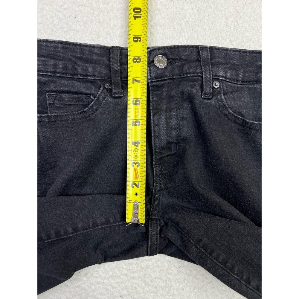 Levis 711 Skinny Jeans Womens 26 Black Charcoal Wash Mid Rise Stretch Denim - Picture 12 of 15